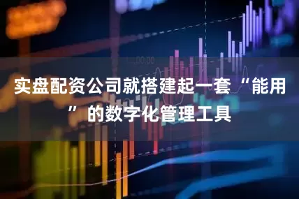 实盘配资公司就搭建起一套 “能用” 的数字化管理工具